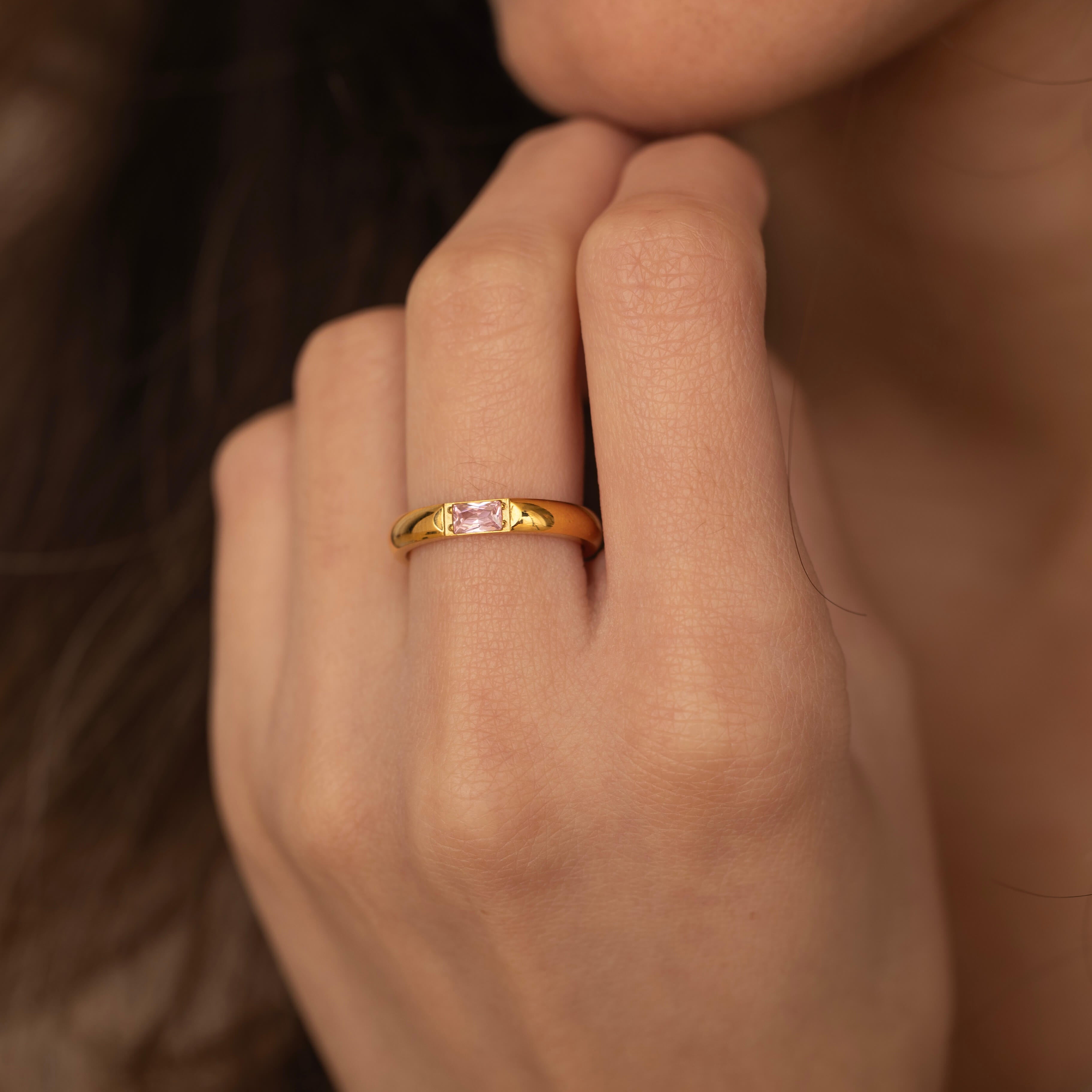 stacking minimalist tarnish free ring