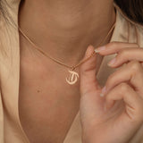 Rose Gold Initial Necklace 