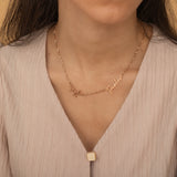 Rose Gold Multiple Name Necklace for Mom with Twist Chain