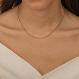 Gold Twist Singapore Chain Necklace for Layering. Waterproof Necklace and Tarnish Free Jewelry