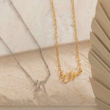 Silver and gold filled name necklace with custom chain style