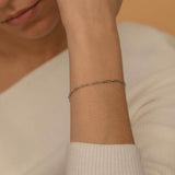 Silver  Custom Paperclip Link Bracelet for Women. Tarnish Free and Waterproof Jewelry