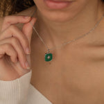 silver malachite north star necklace for everyday waterproof cable chain style