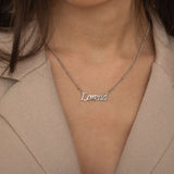 Silver Custom Name Necklace. 