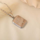 silver birth month flower necklace