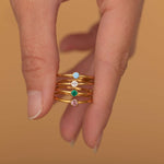 Gold Birthstone Everday Dainty Ring for Women