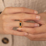 gold onyx signet ring