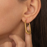 waterproof tarnish free gold hoop earrings chloeva