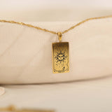 The Sun Tarot Zodiac Necklace waterproof and tarnish free