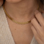 Vintage Style Mesh Necklace for Everyday. Elegant Braided Mesh Choker