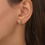 waterproof emerald earrings