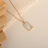 gold necklace with pearl pendant