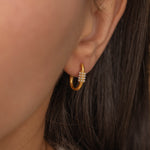 dainty gold pearl hoop earrings for everyday wear