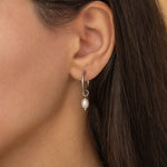 silver pearl earrings